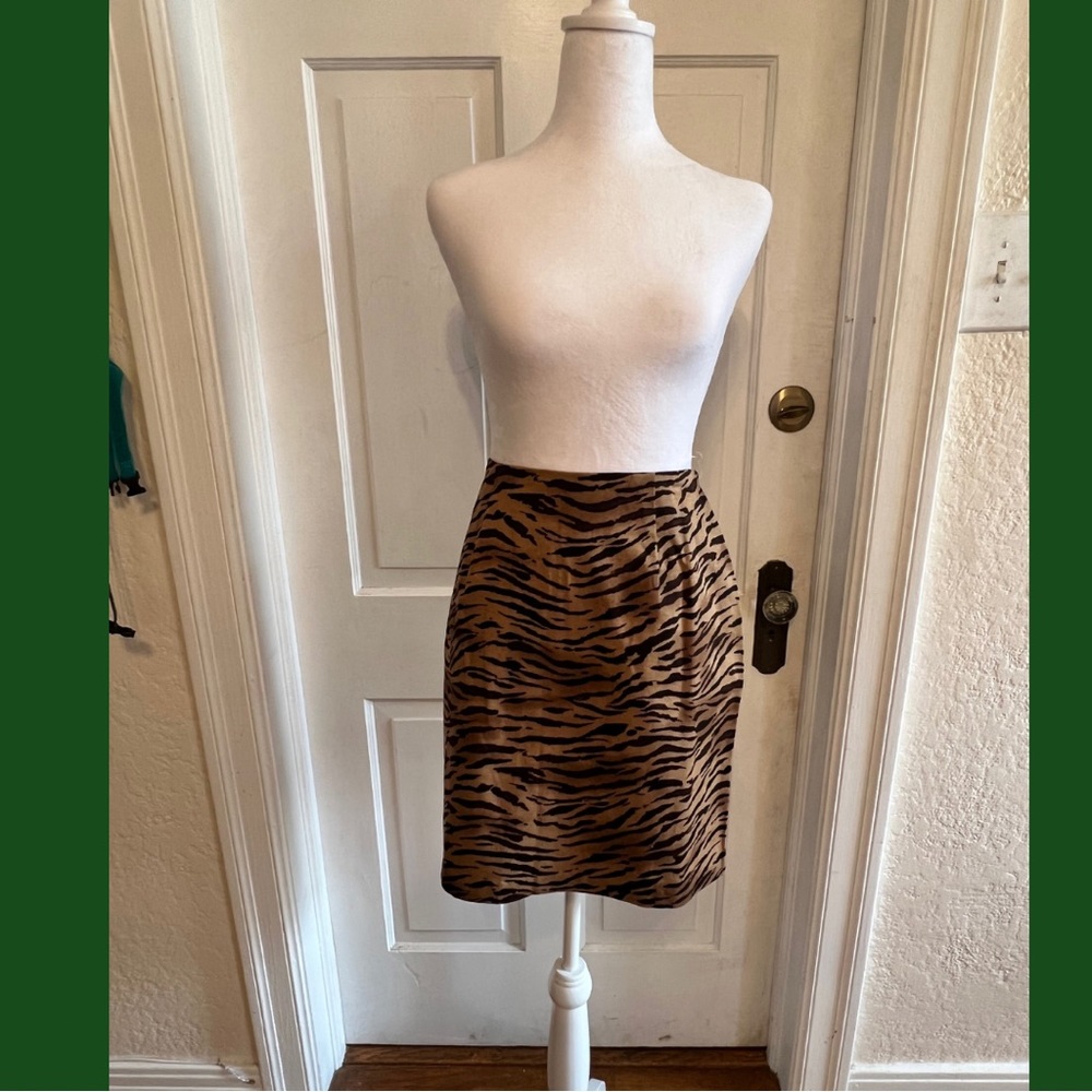 Mini animal print skirt